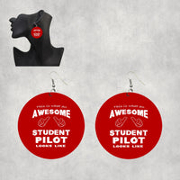 Thumbnail for Student Pilot Designed Wooden Drop Earrings