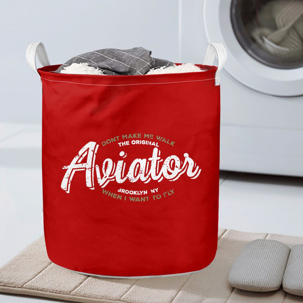 Aviator - Dont Make Me Walk Designed Laundry Baskets