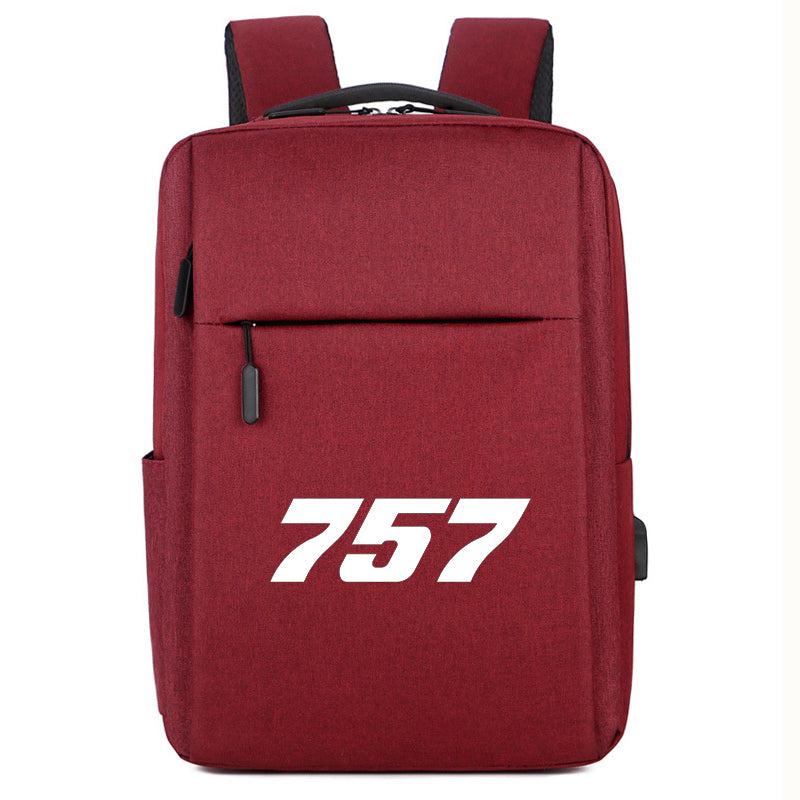 757 Flat Text Designed Super Travel Bags