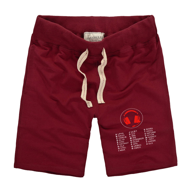 Aviation Alphabet 3 Designed Cotton Shorts