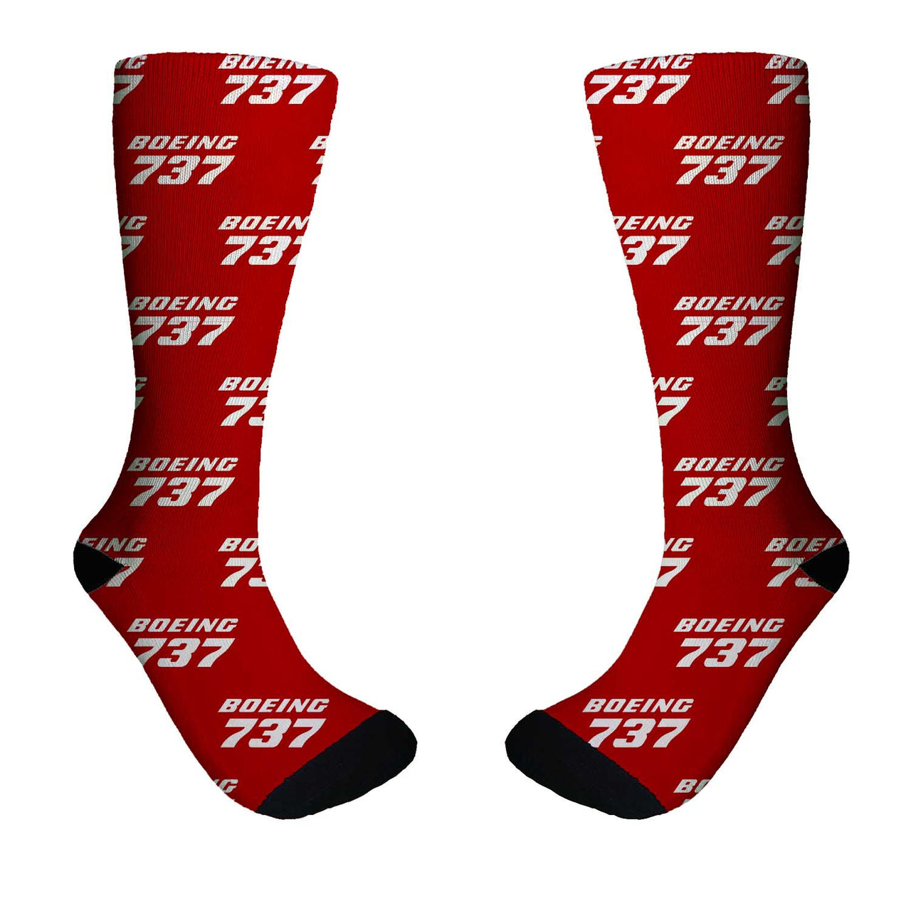 Boeing 737 & Text Designed Socks