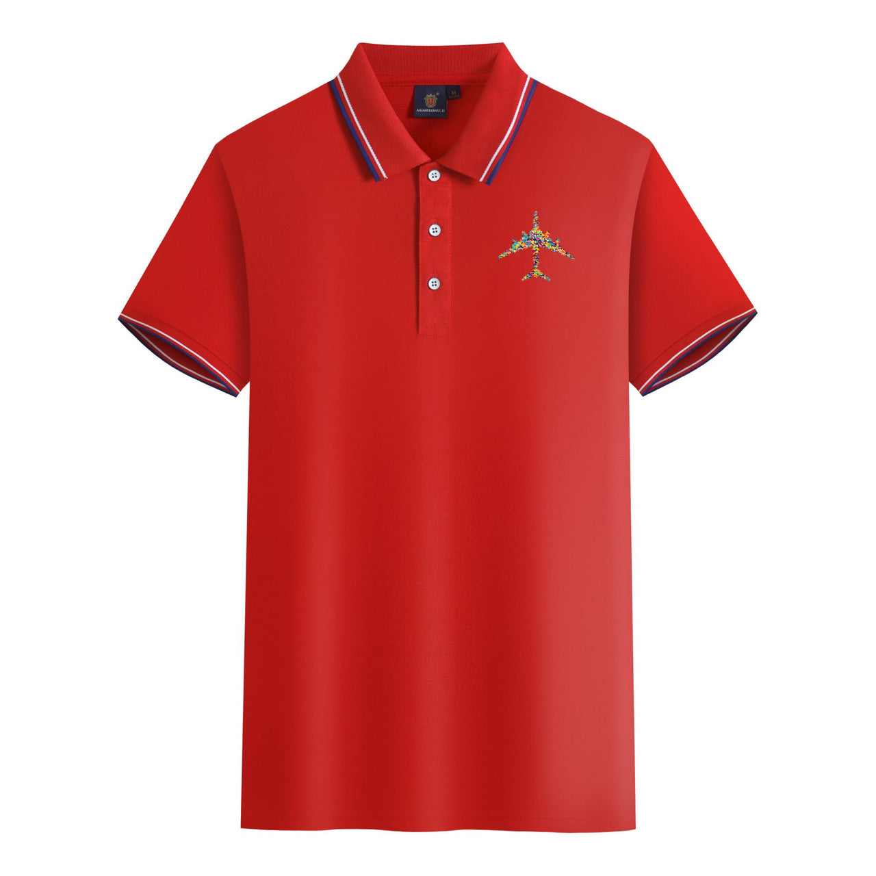 Colourful Airplane Designed Stylish Polo T-Shirts