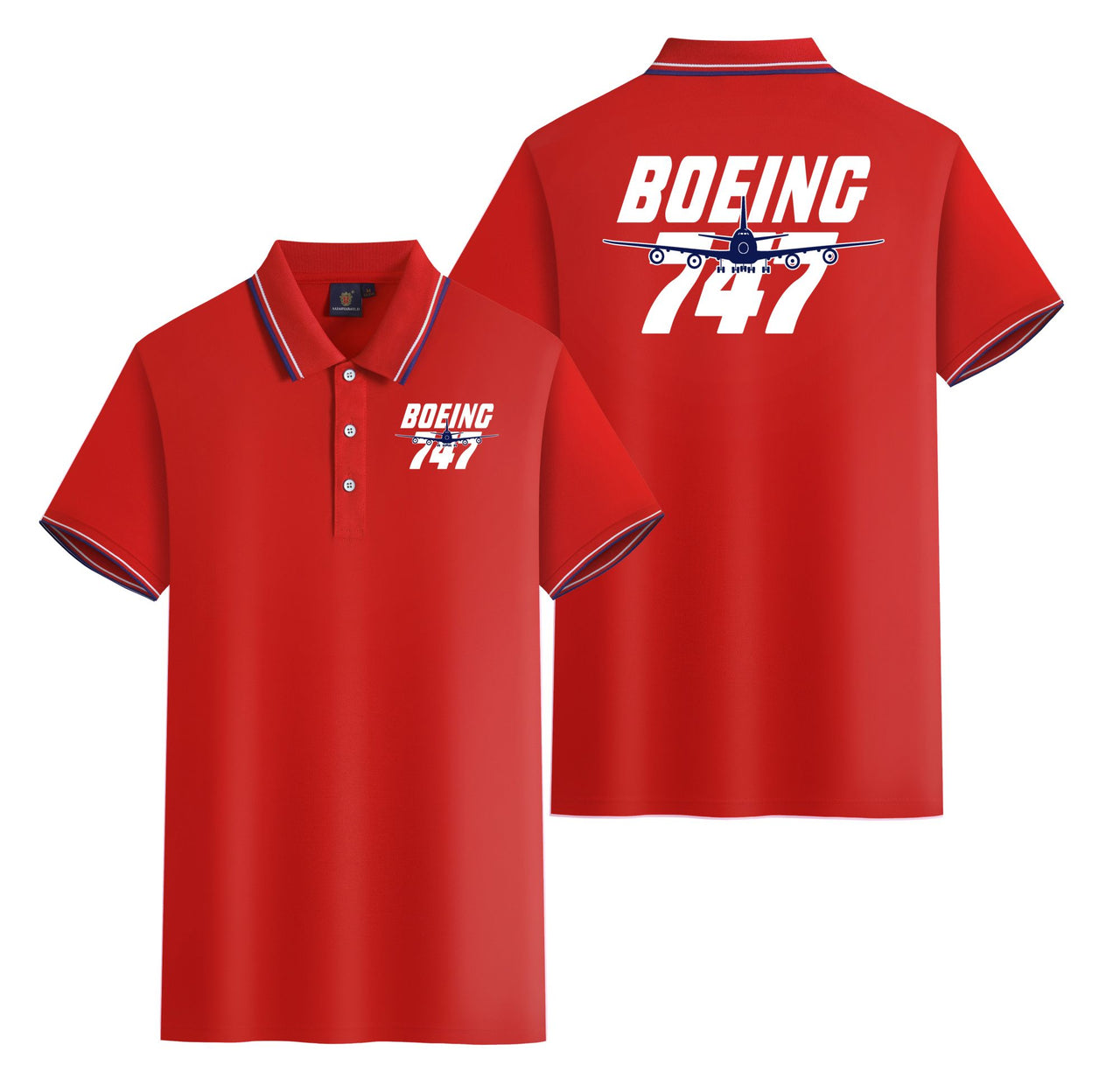 Amazing Boeing 747 Designed Stylish Polo T-Shirts (Double-Side)