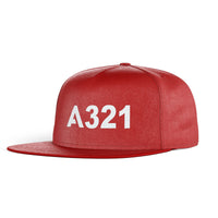 Thumbnail for A321 Flat Text Designed Snapback Caps & Hats