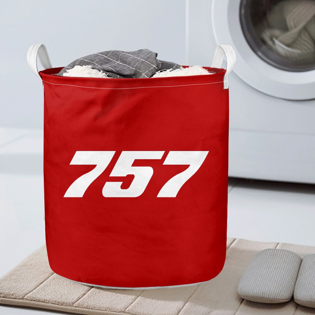 757 Flat Text Designed Laundry Baskets