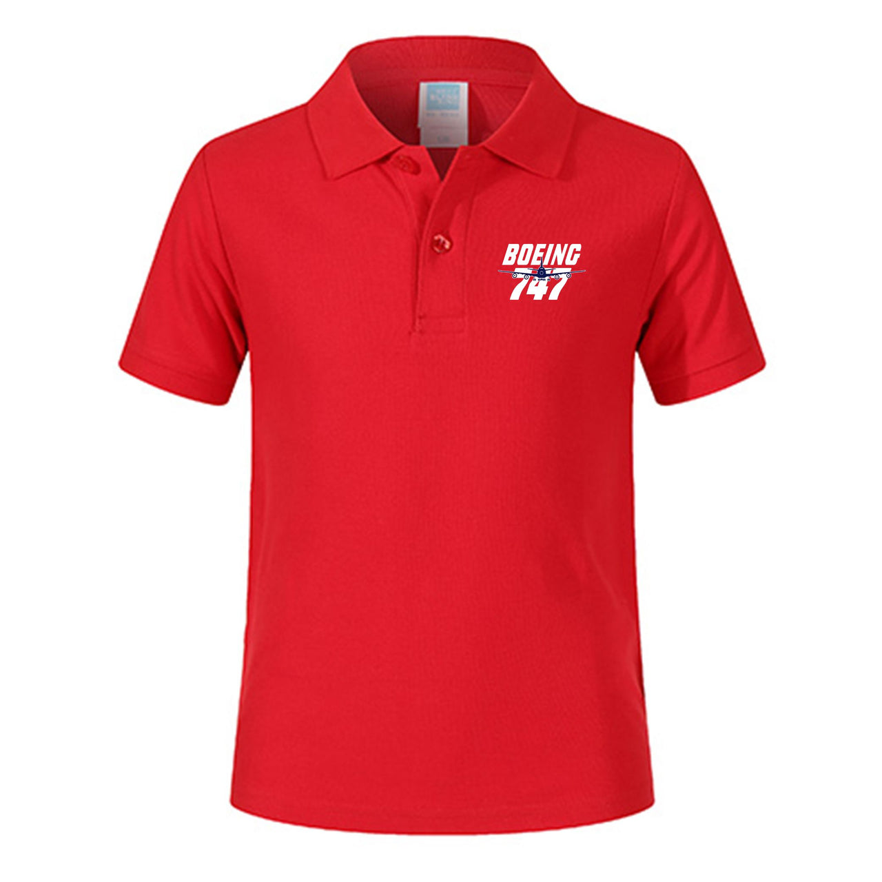 Amazing Boeing 747 Designed Children Polo T-Shirts