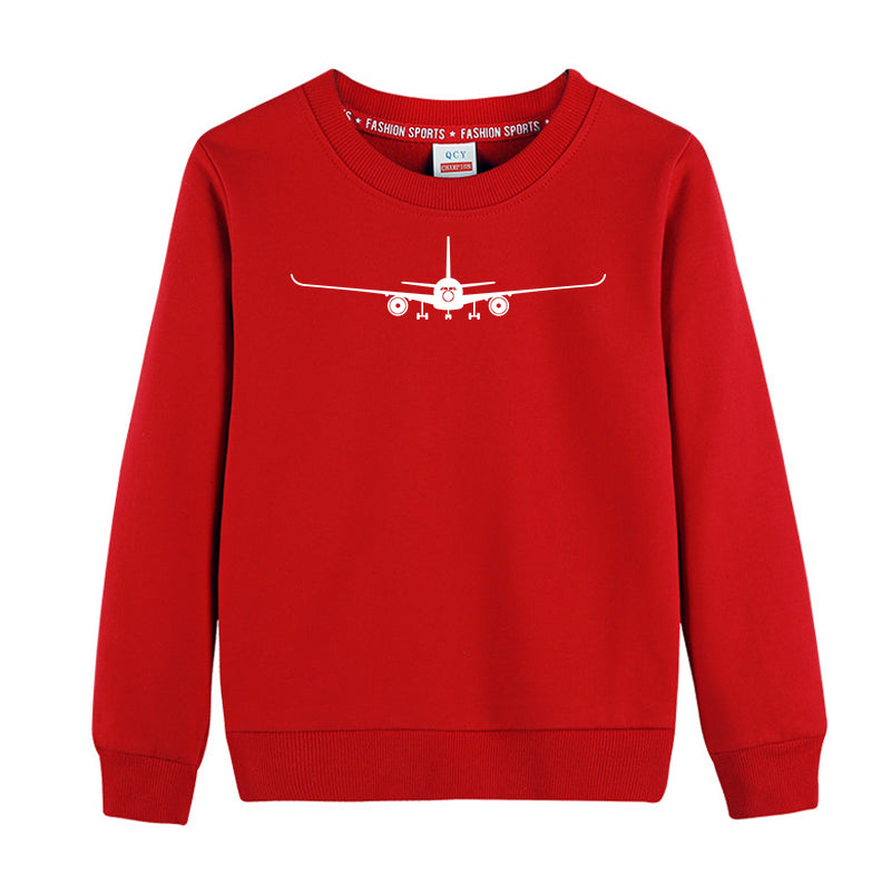 Airbus A350 Silhouette Designed "CHILDREN" Sweatshirts