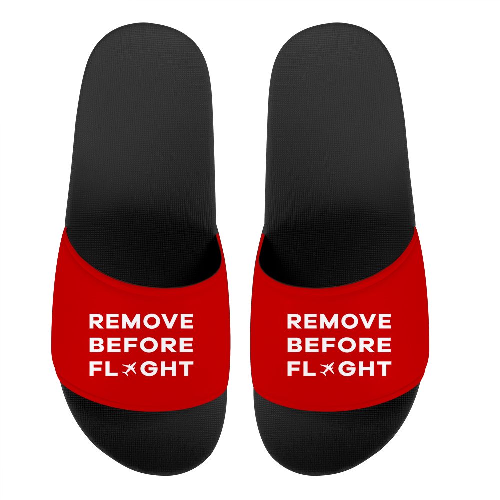 Remove Before Flight Designed Sport Slippers