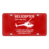 Thumbnail for Helicopter [Noun] Designed Metal (License) Plates