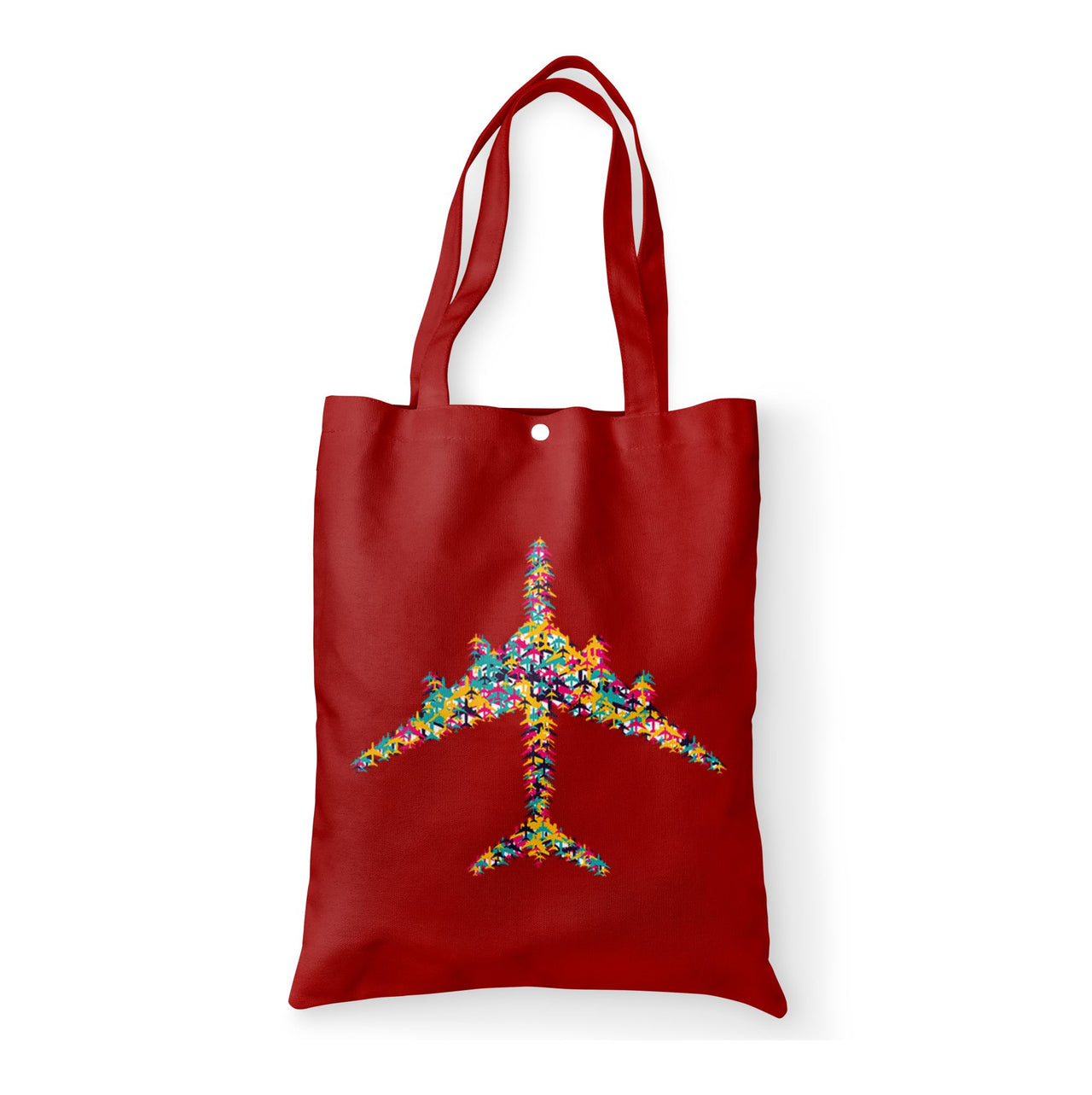 Colourful Airplane Designed Tote Bags