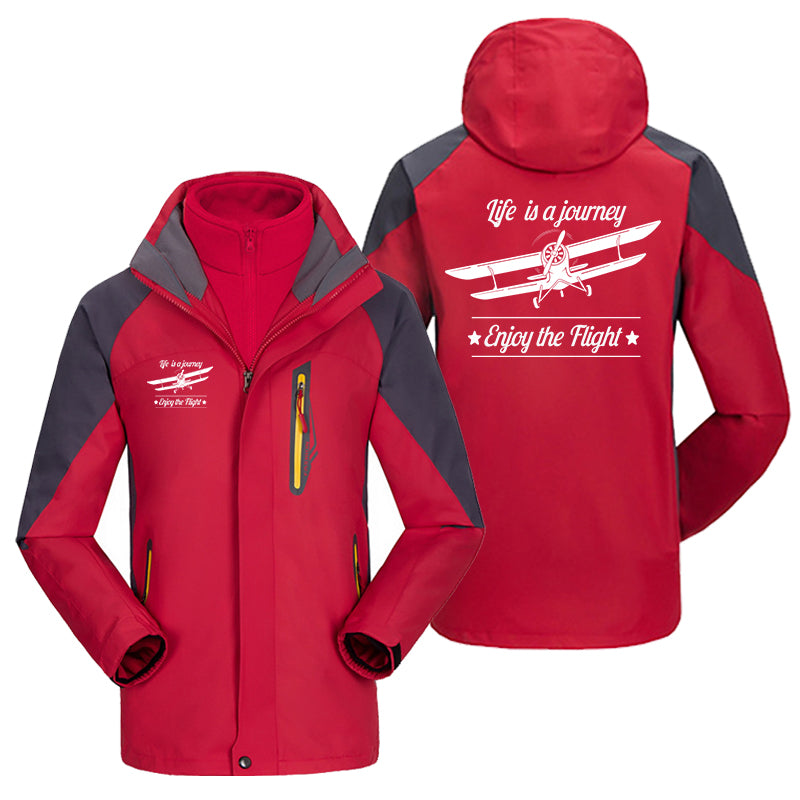 Life is a journey Enjoy the Flight Designed Thick Skiing Jackets