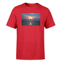 Thumbnail for Super Airbus A380 Landing During Sunset Designed T-Shirts