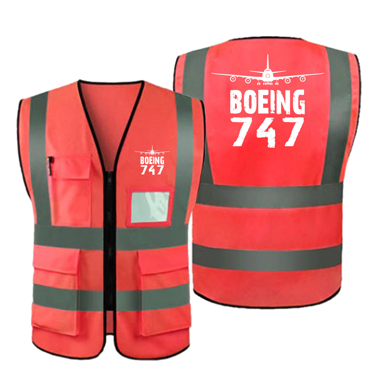 Boeing 747 & Plane Designed Reflective Vests