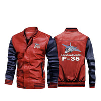 Thumbnail for The Lockheed Martin F35 Designed Stylish Leather Bomber Jackets