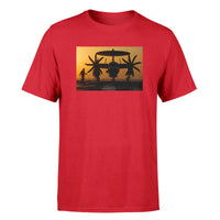 Thumbnail for Military Plane at Sunset Designed T-Shirts