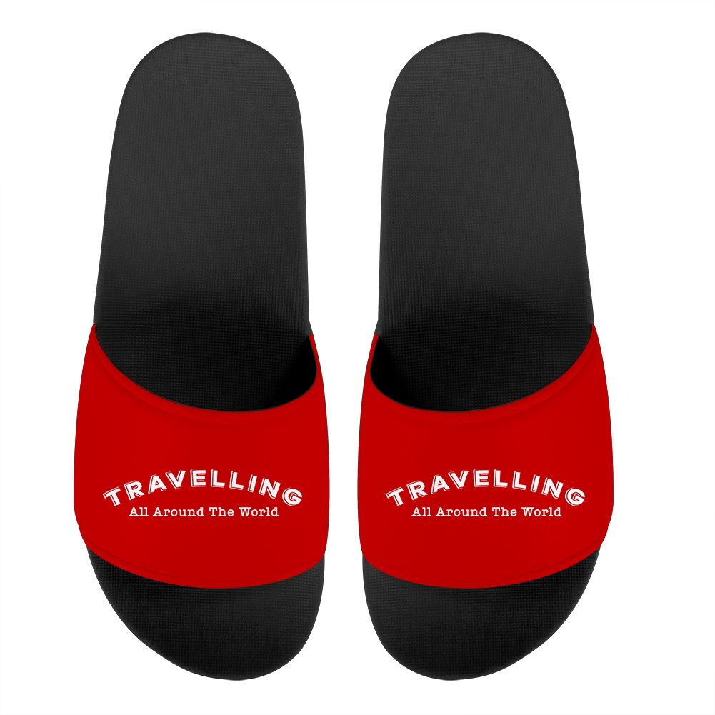 Travelling All Around The World Designed Sport Slippers