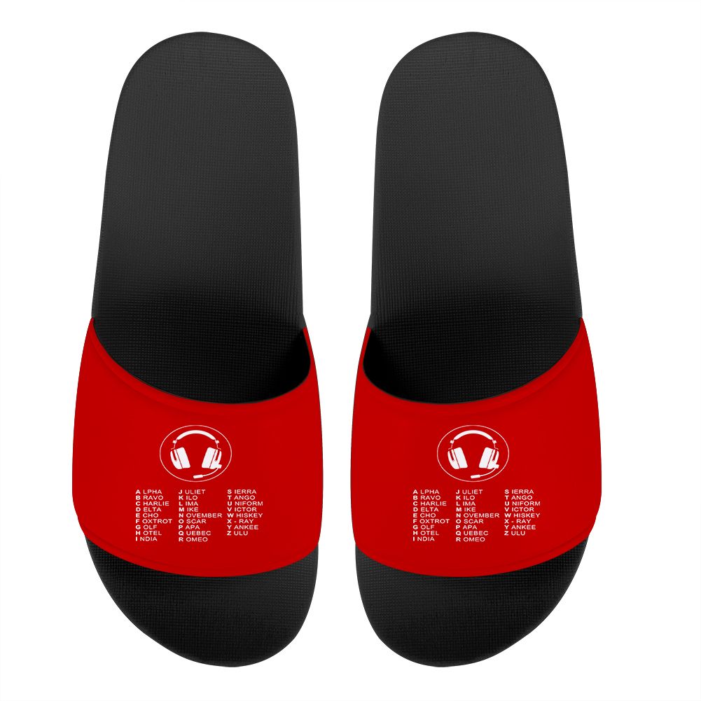 Aviation Alphabet 3 Designed Sport Slippers