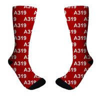 Thumbnail for A319 Flat Text Designed Socks