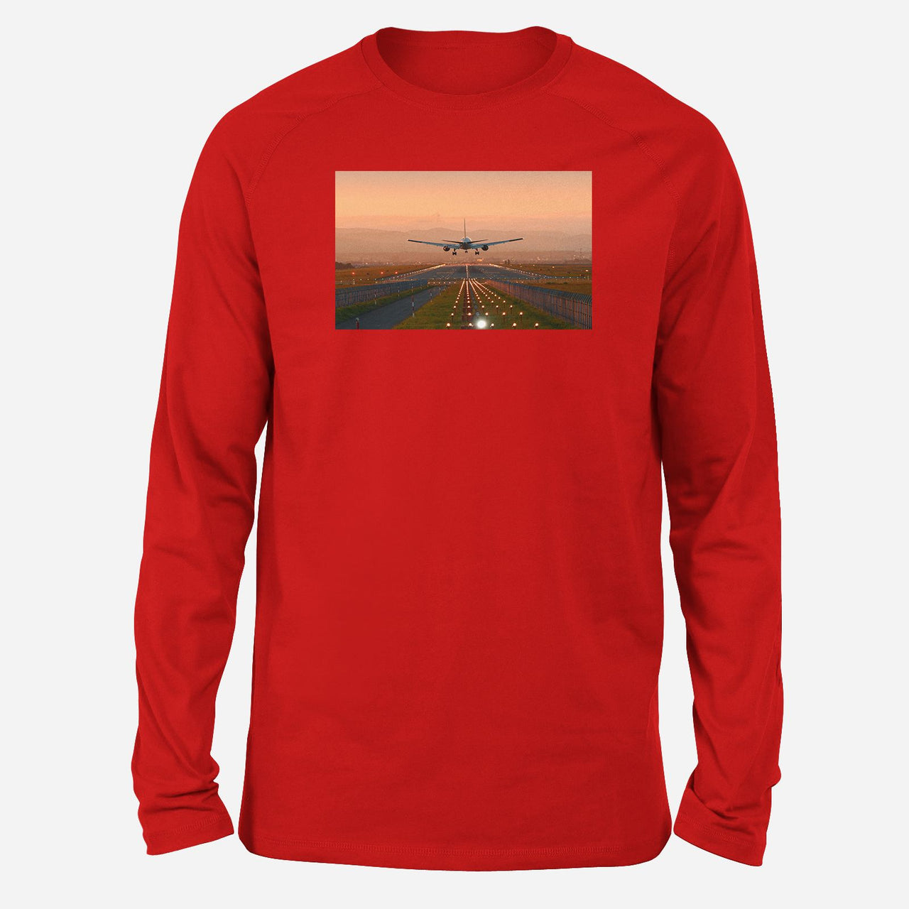 Super Cool Landing During Sunset Designed Long-Sleeve T-Shirts