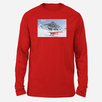 Thumbnail for Amazing Snow Airplane Designed Long-Sleeve T-Shirts