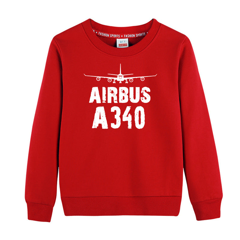 Airbus A340 & Plane Designed "CHILDREN" Sweatshirts