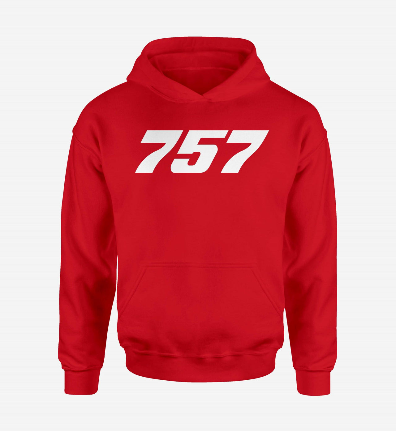 757 Flat Text Designed Hoodies