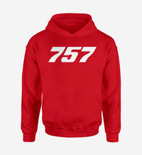 Thumbnail for 757 Flat Text Designed Hoodies