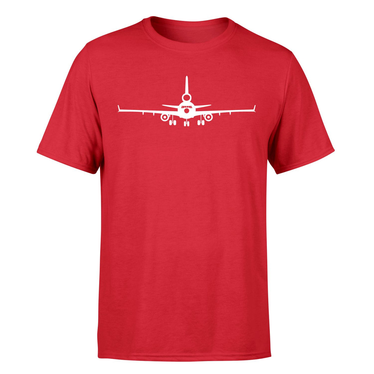 McDonnell Douglas MD-11 Silhouette Plane Designed T-Shirts