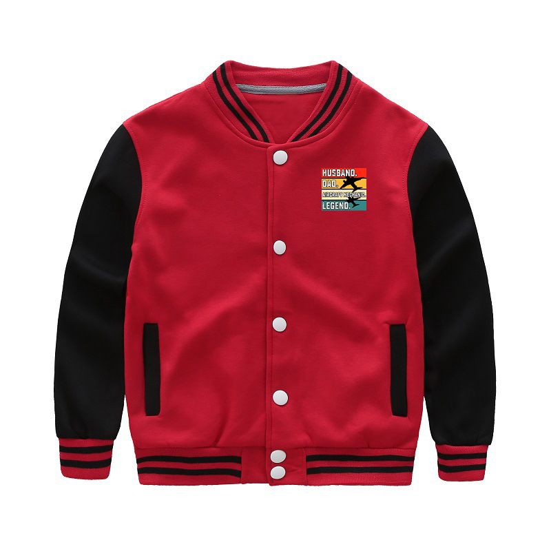 Husband & Dad & Aircraft Mechanic & Legend Designed "CHILDREN" Baseball Jackets