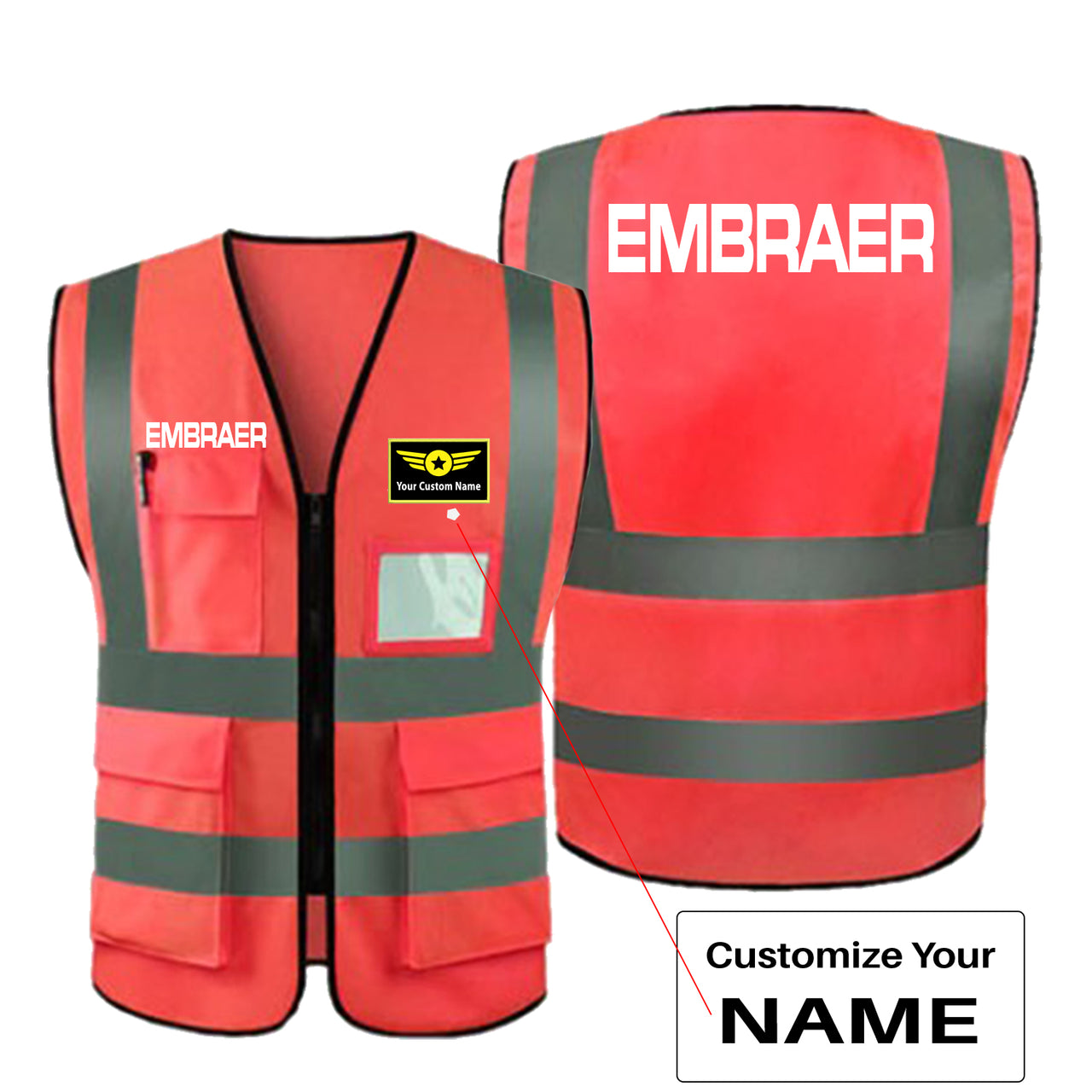 Embraer & Text Designed Reflective Vests