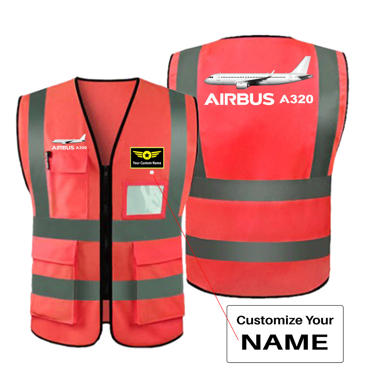 The Airbus A320 Designed Reflective Vests