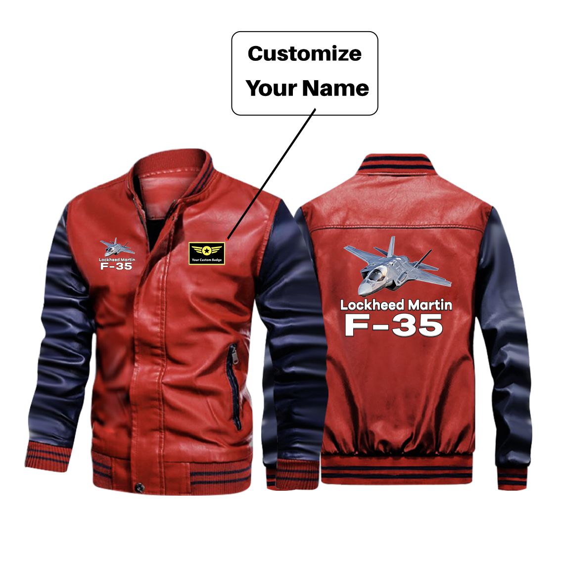 The Lockheed Martin F35 Designed Stylish Leather Bomber Jackets