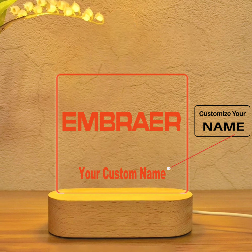 Embraer & Text Designed Night Lamp