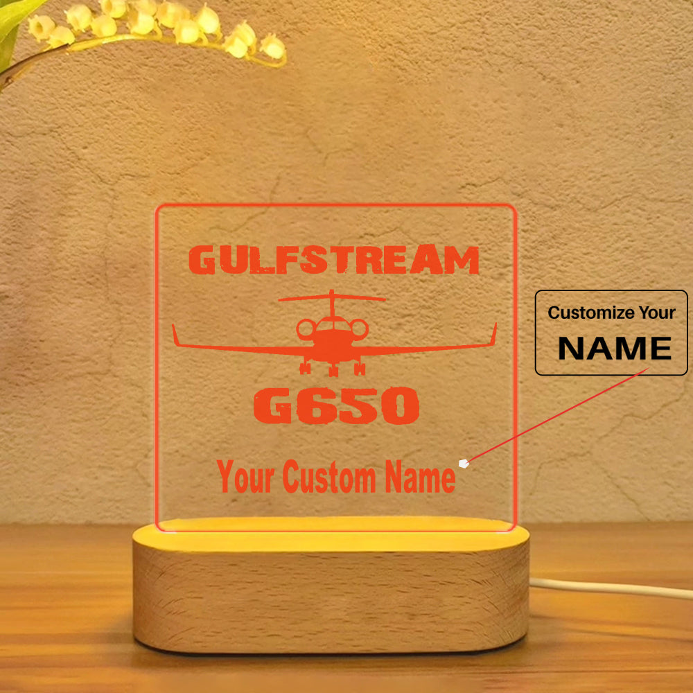 Gulfstream G650 & Plane Designed Night Lamp