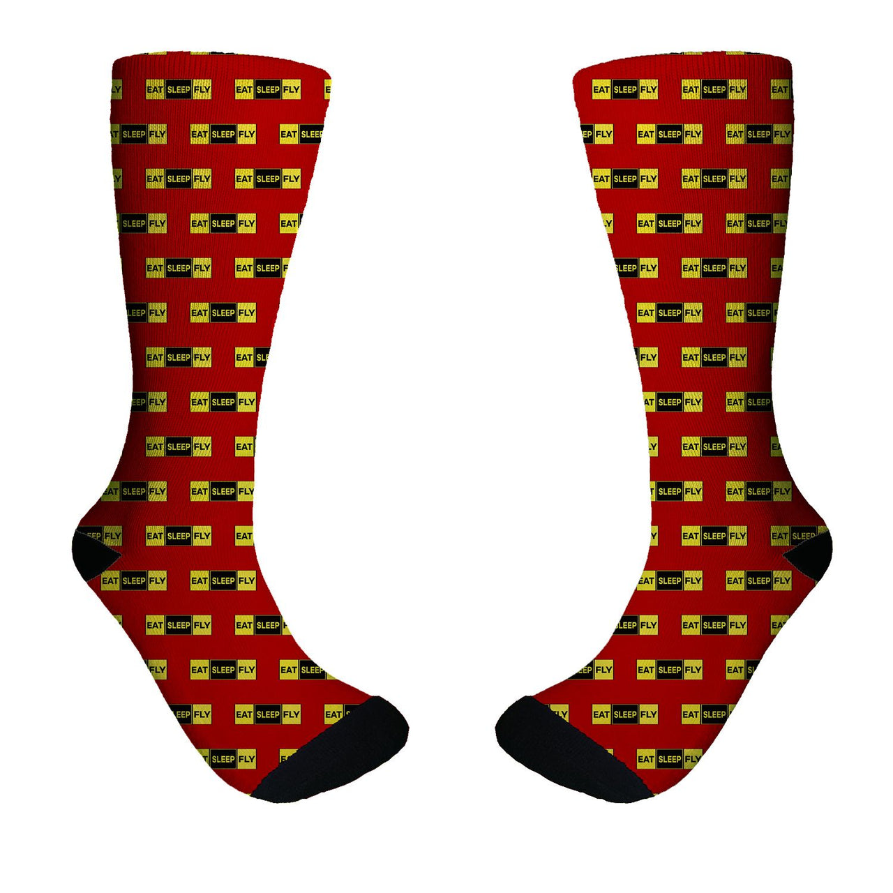 Eat Sleep Fly (Colourful) Designed Socks