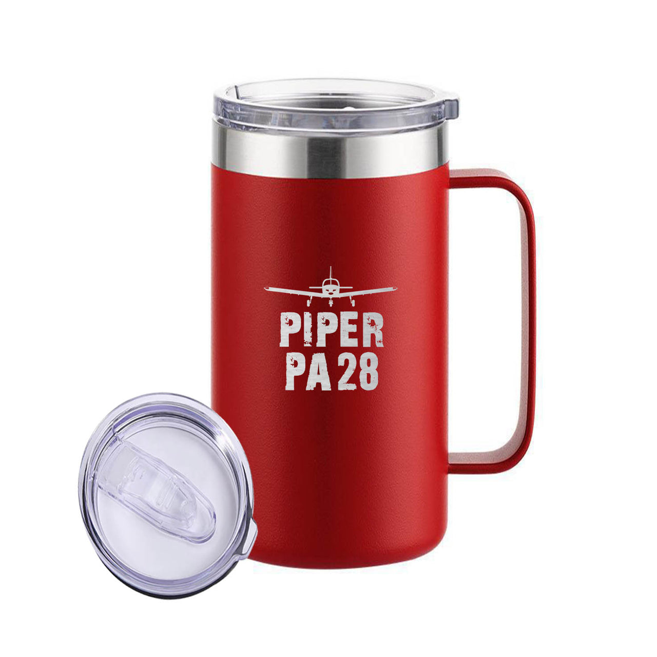 Piper PA28 & Plane Designed Stainless Steel Beer Mugs