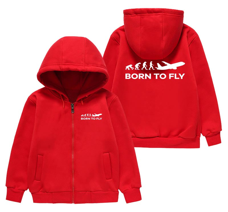 Born To Fly Designed "CHILDREN" Zipped Hoodies