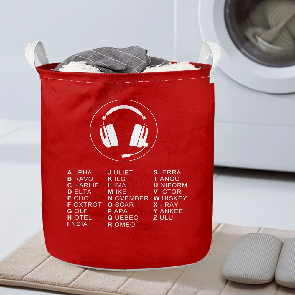 Aviation Alphabet 3 Designed Laundry Baskets