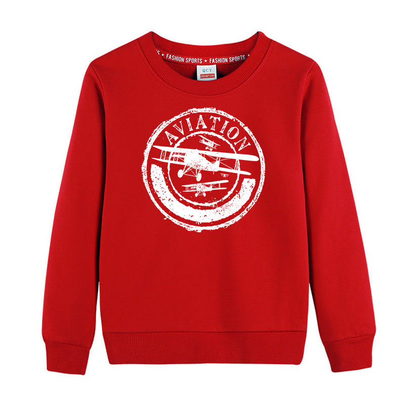 Aviation Lovers Designed "CHILDREN" Sweatshirts