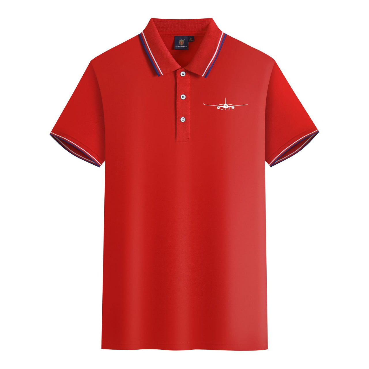 Airbus A350 Silhouette Designed Stylish Polo T-Shirts