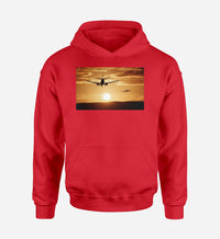 Thumbnail for Two Aeroplanes During Sunset Designed Hoodies