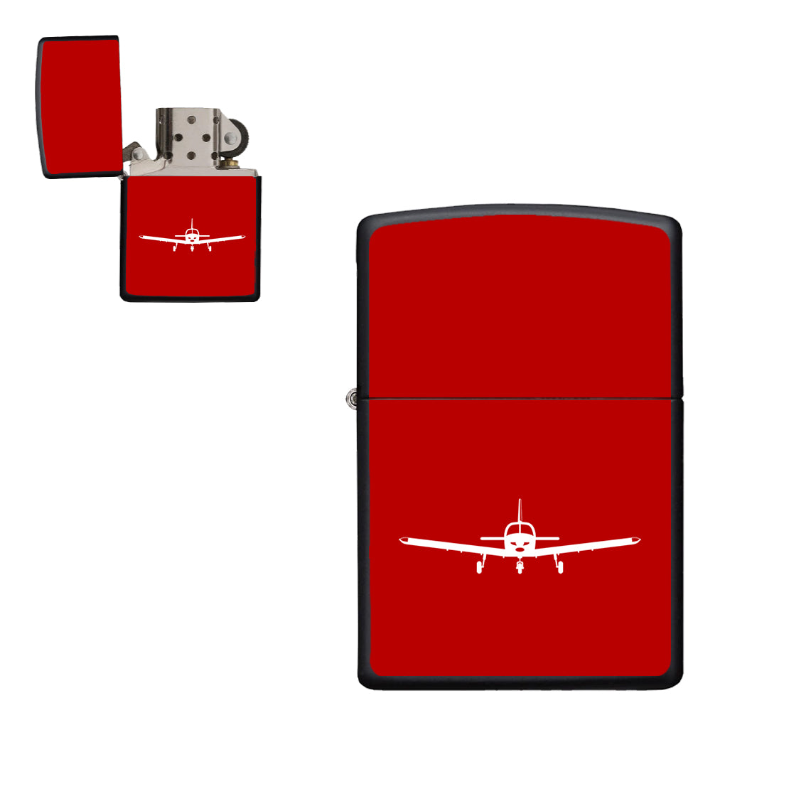 Piper PA28 Silhouette Plane Designed Metal Lighters