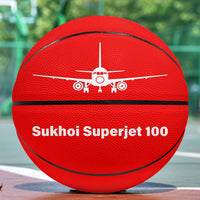 Thumbnail for Sukhoi Superjet 100 Silhouette Designed Basketball