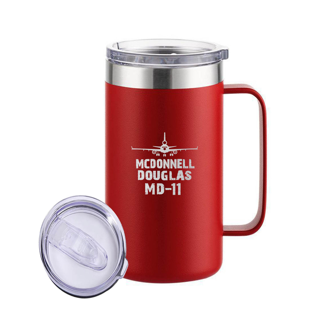 McDonnell Douglas MD-11 & Plane Designed Stainless Steel Beer Mugs