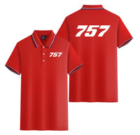 Thumbnail for 757 Flat Text Designed Stylish Polo T-Shirts (Double-Side)