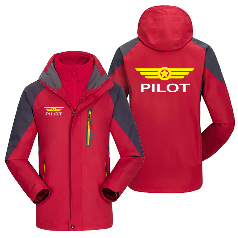 Pilot & Badge Designed Thick Skiing Jackets