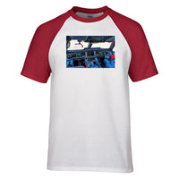 Thumbnail for Airbus A350 Cockpit Designed Raglan T-Shirts