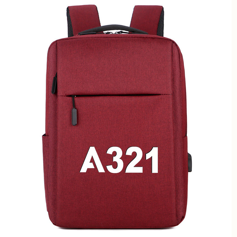 A321 Flat Text Designed Super Travel Bags