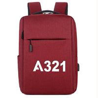 Thumbnail for A321 Flat Text Designed Super Travel Bags