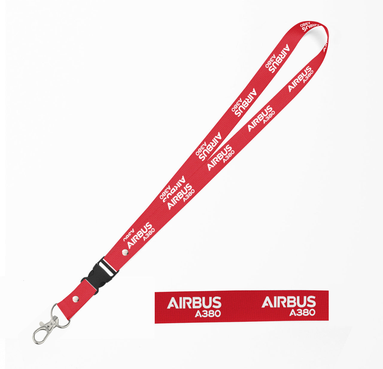 Airbus A380 & Text Designed Detachable Lanyard & ID Holders